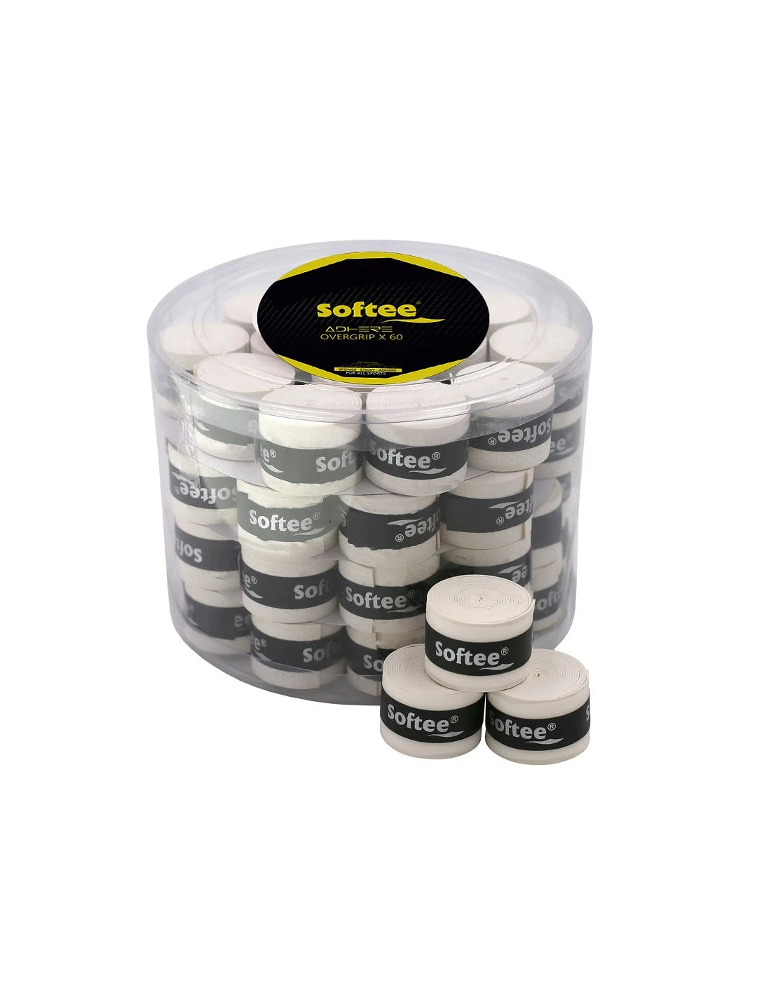 Cubo 60 Overgrips Softee Blanco Adhere