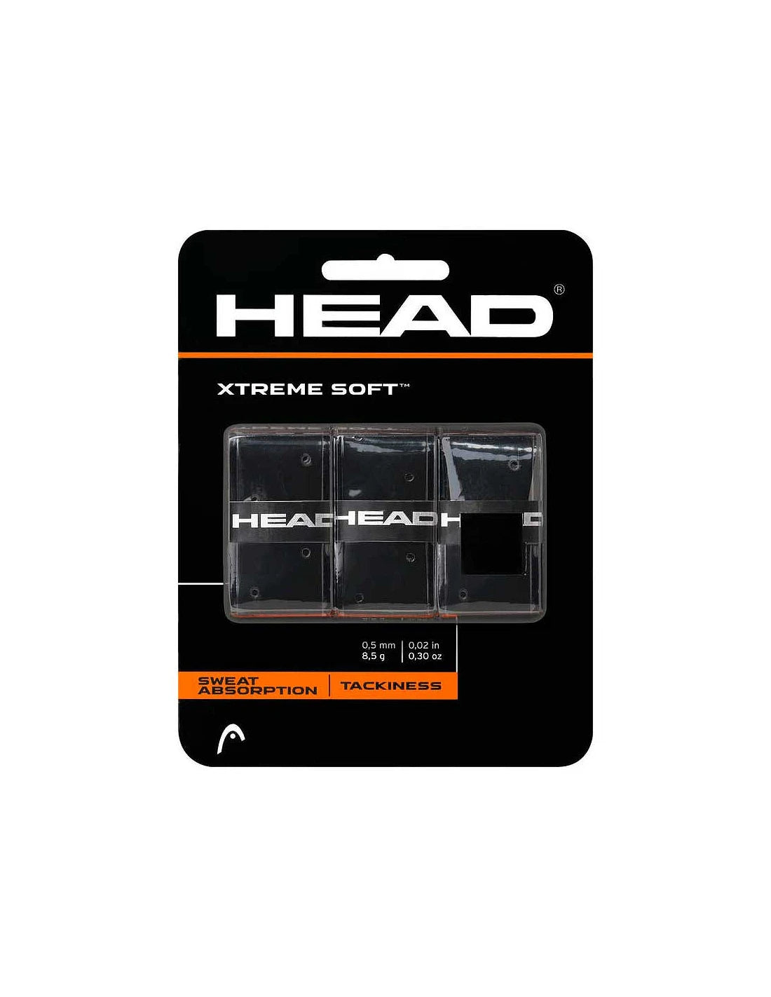 Pack 3 Overgrips Head Xtremesoft Negro